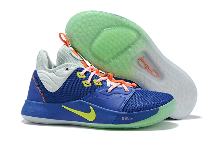 New Nike PG 3 Sea Blue Green White Shoes